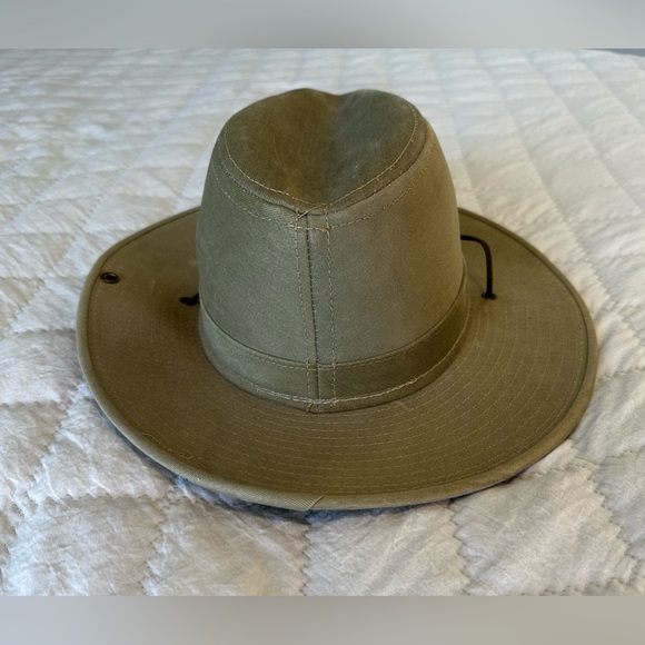 Unisex Safari Hat w Chin Cord - San Diego Zoo - Size Small - Khaki Tan - Picture 3 of 8